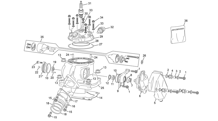 Picture of 21 - CYLINDER - CYLINDER HEAD