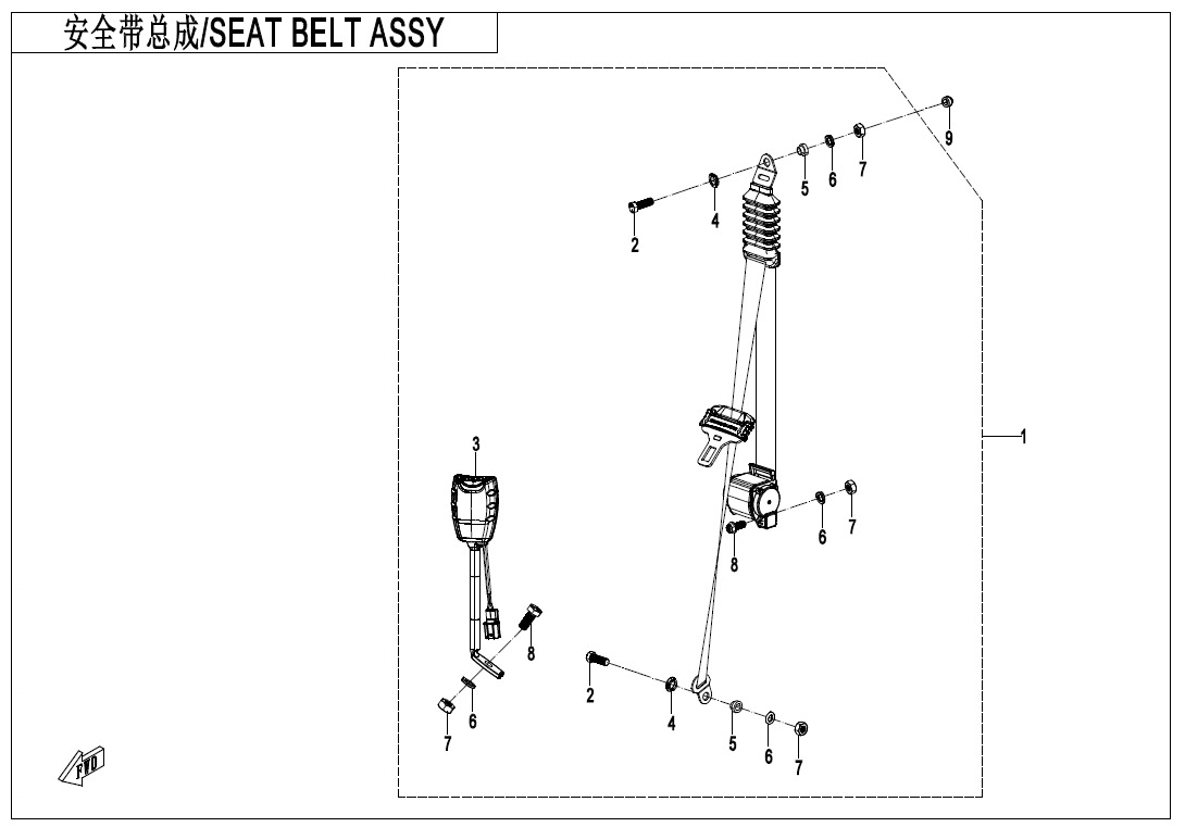 Picture of F34-1 - SEAT BELT ASSY(DEIVER)