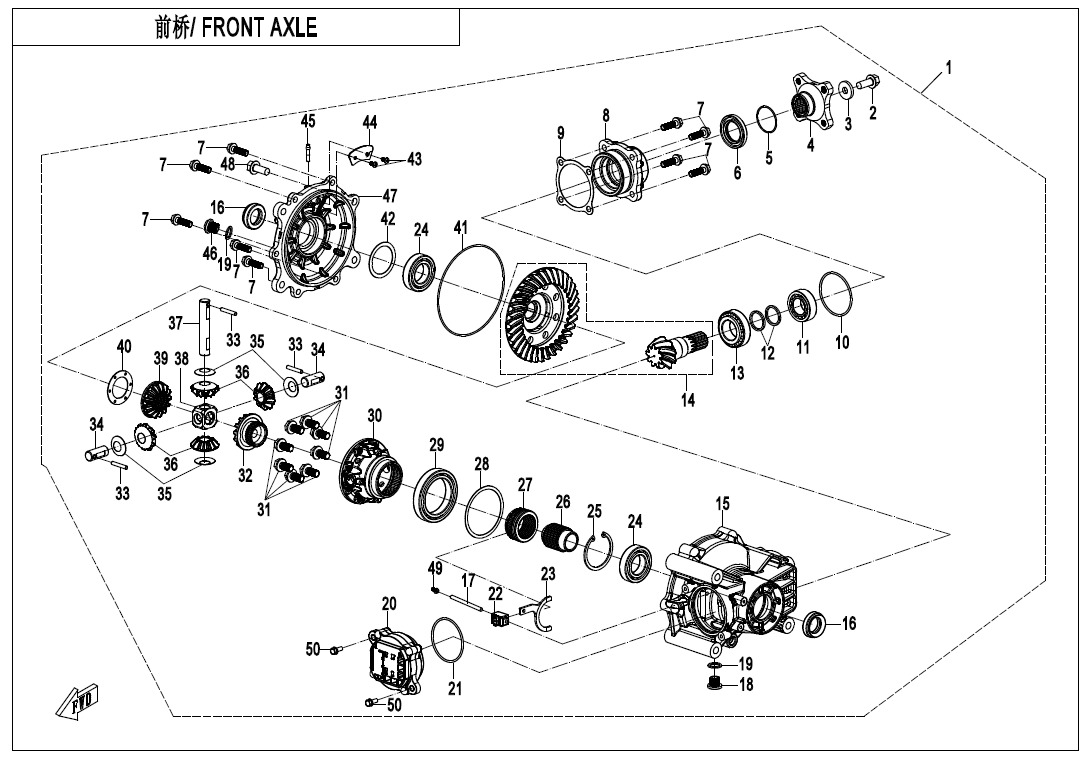 Picture of F31 - FRONT AXLE