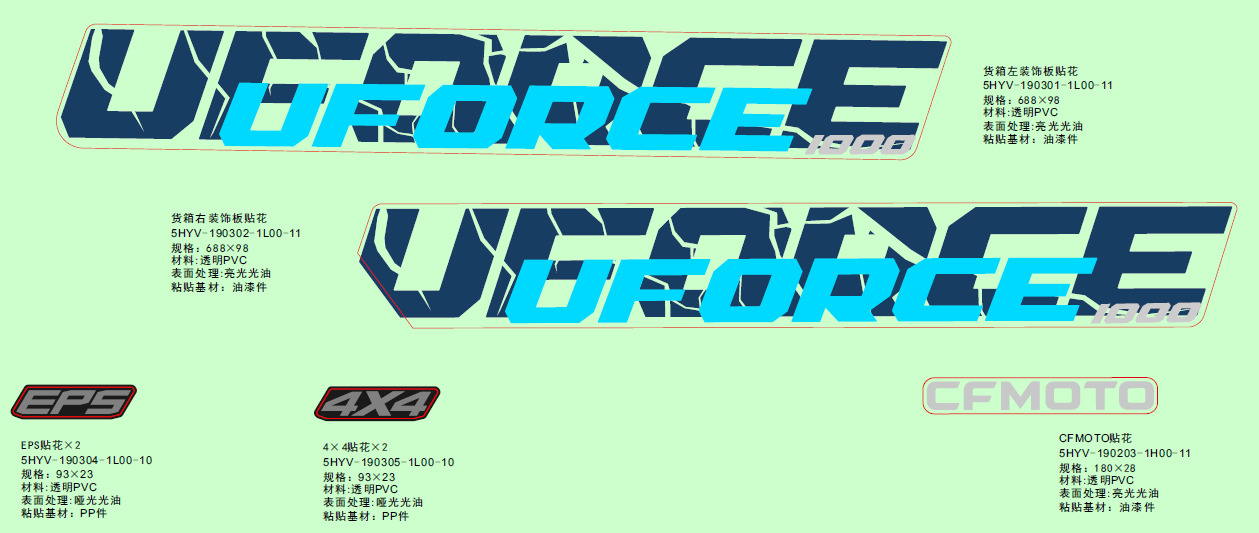 Picture of F19-2-A - DECAL KITS((TWILIGHT BLUE)