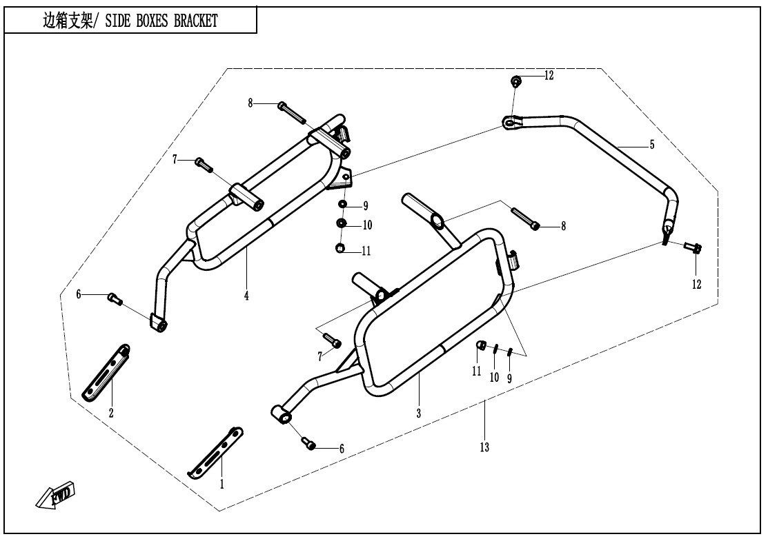 Picture of F22-1 - SIDE BOX BRACKET