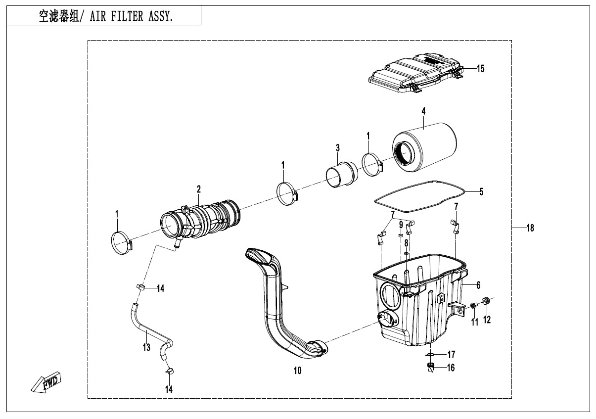 Picture of F41-B-V2 - AIR FILTER ASSY