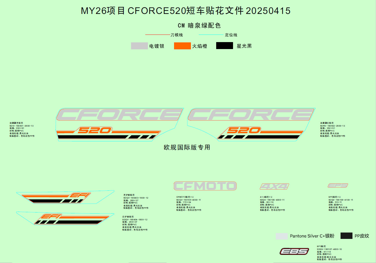 Picture of F19-1-D - DECAL KITS(HUNTER GREEN)