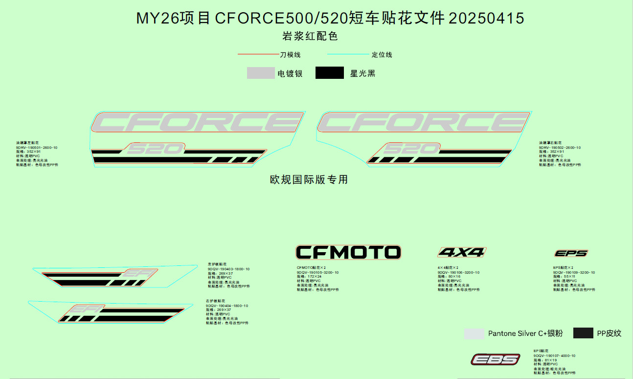 Picture of F19-1-A - DECAL KITS(MAGMA RED, LAVA ORANGE)
