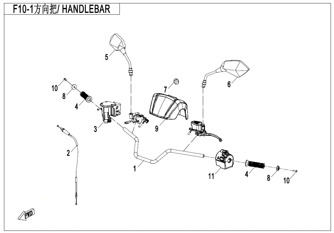 Picture of F10-1 - HANDLEBAR