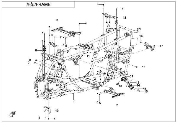 CFMOTO. F03-V2 - Frame - , Sherco