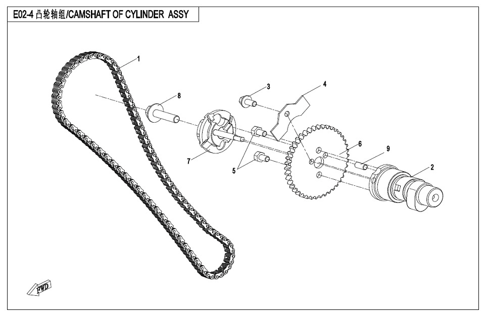 Picture of E02-4 - CAMSHAFT OF CYLINDER  ASSY