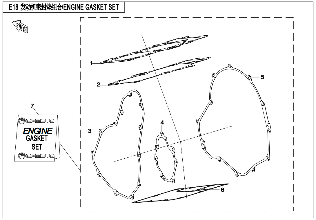 Picture of E18 - ENGINE GASKET SET