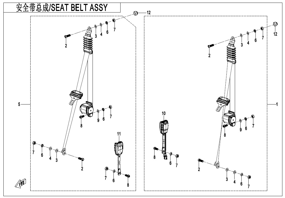 Picture of F34-V2 - SEAT BELT ASSY