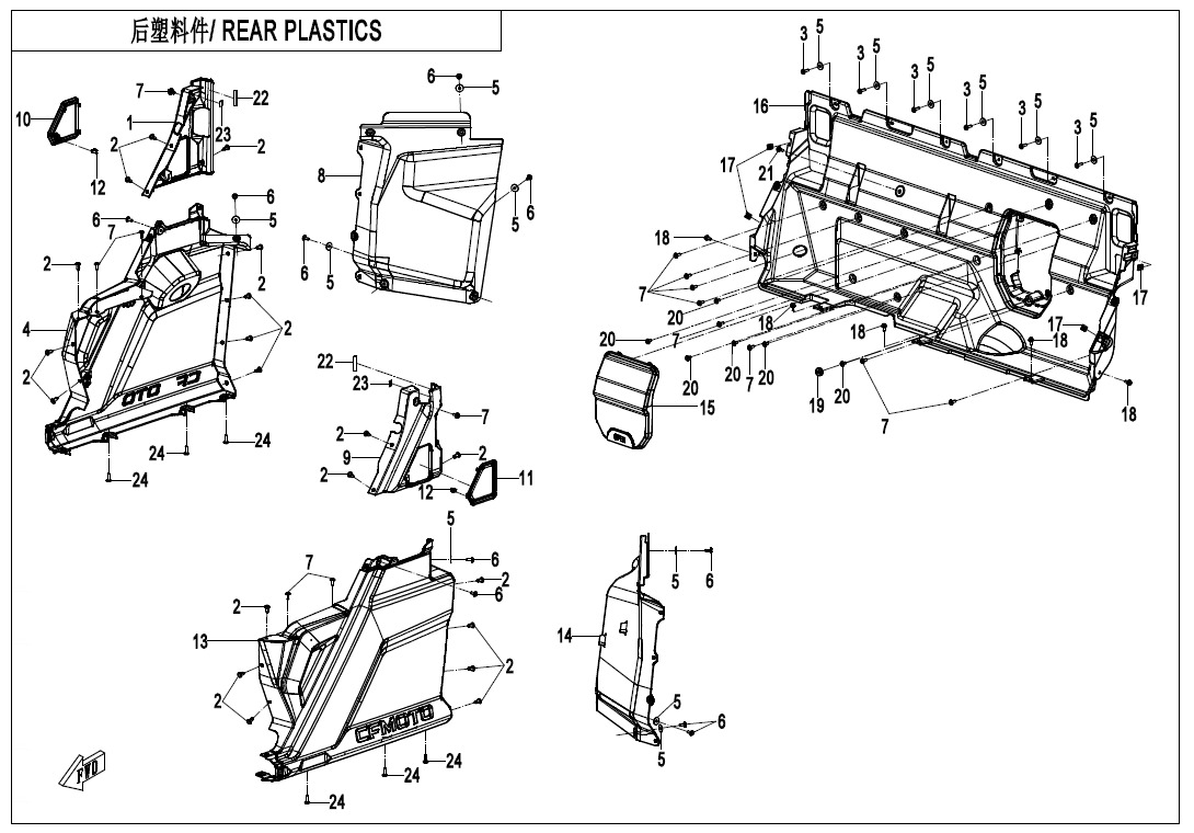 Picture of F04-4-V2 - REAR PLASTICS