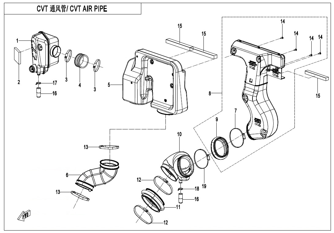 Picture of F00-2-V4 - CVT AIR PIPE