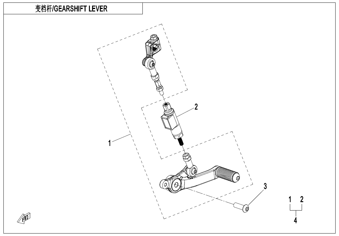 Picture of F03-3 - GEARSHIFT LEVER