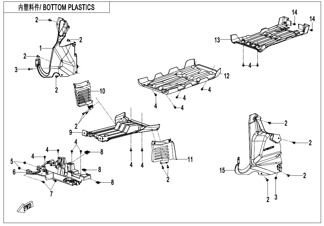 Picture of F04-7-V3 - BOTTOM PLASTICS