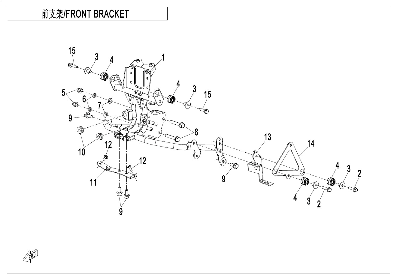 Picture of F03-1 - FRONT BRACKET