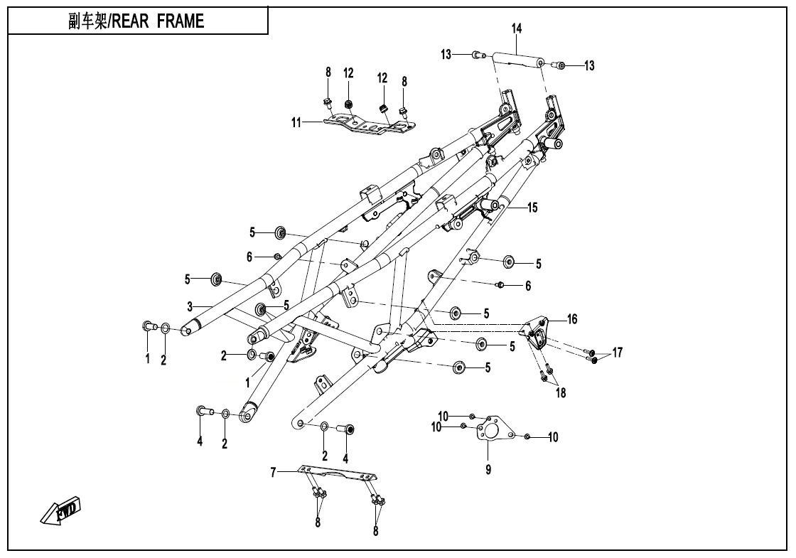 Picture of F03-2 - REAR FRAME