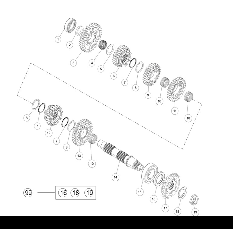 Picture of E04 - TRANSMISSON II-COUNTERSHAFT