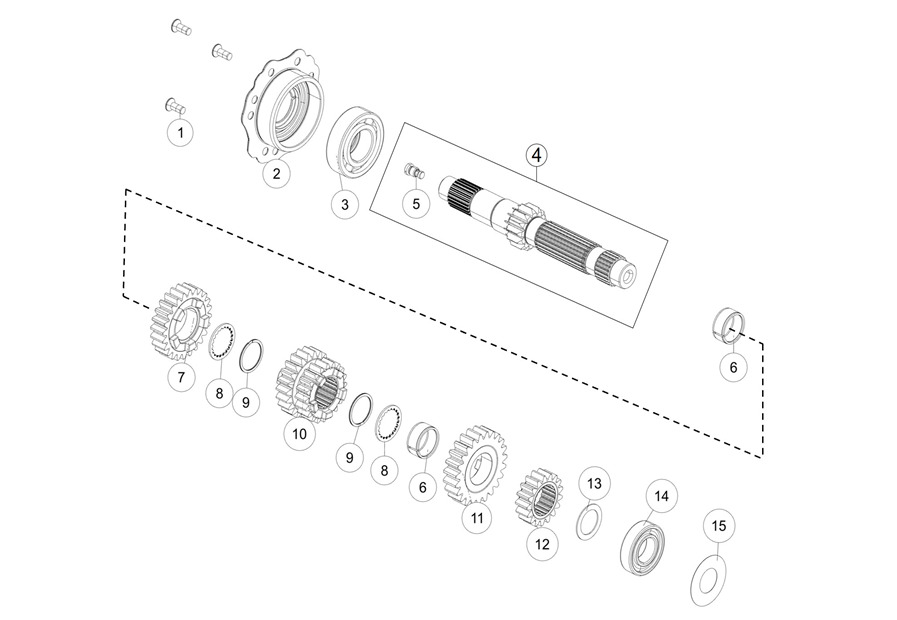Picture of E03 - TRANSMISSION I-MAIN SHAFT