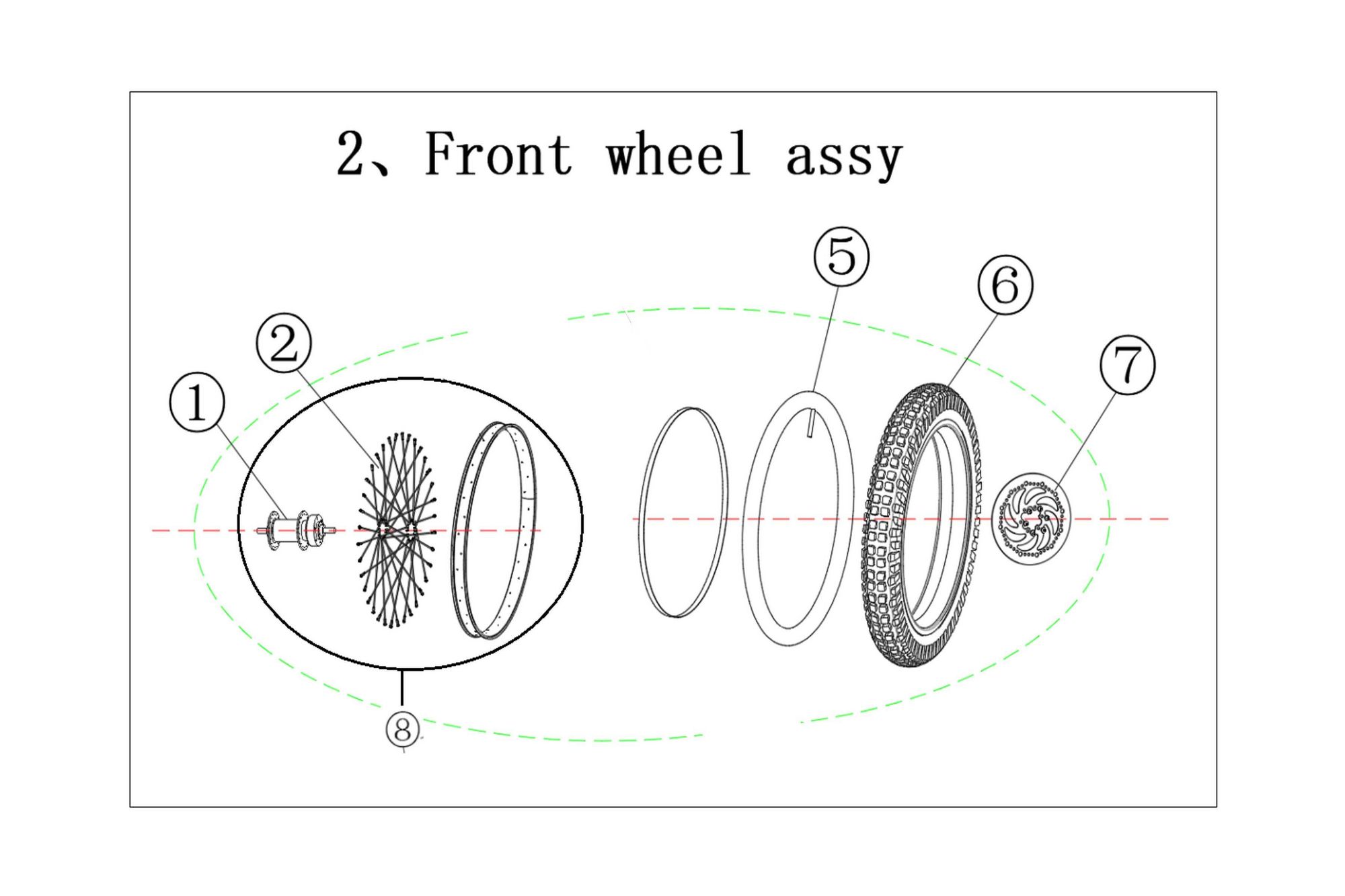 Picture of 02 - FRONT WHEEL ASSY