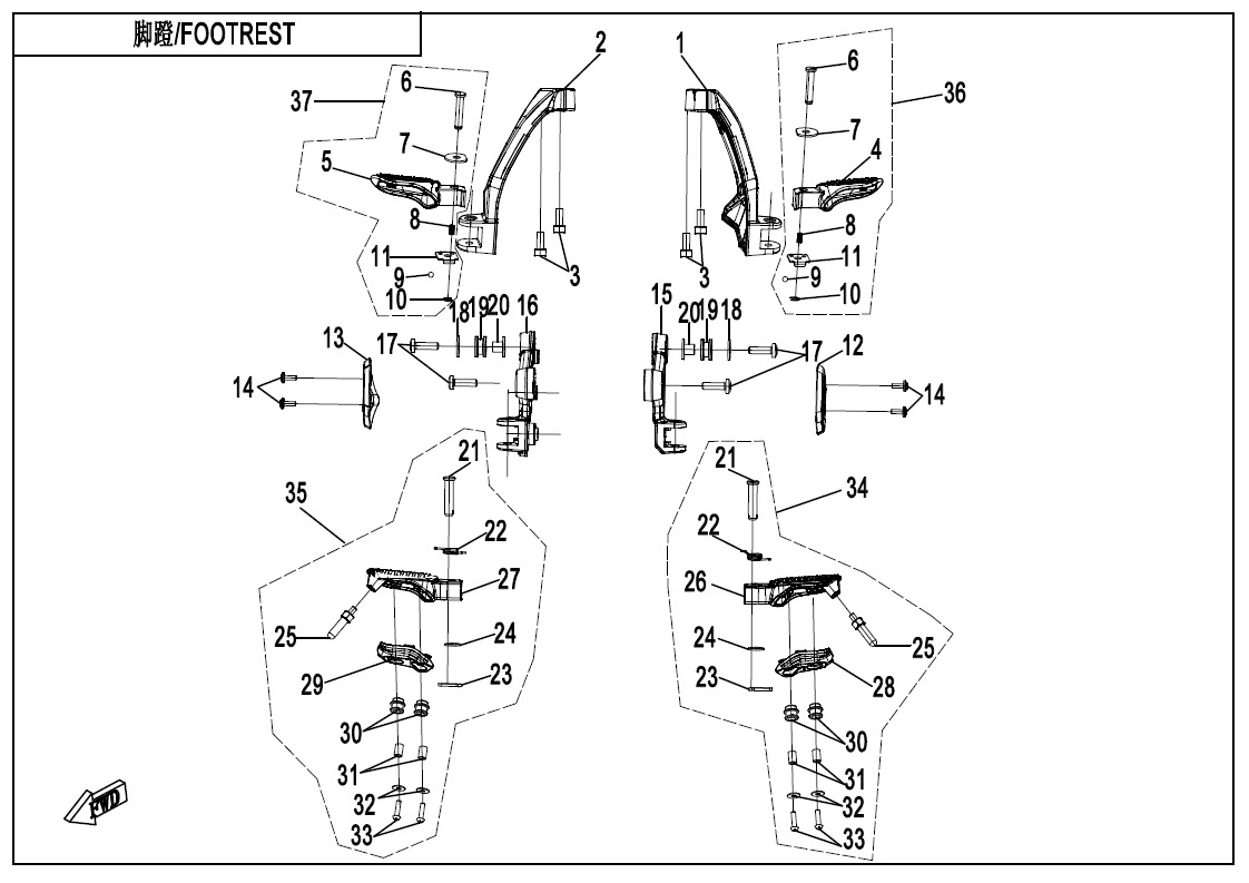 Picture of F14-1 - FOOTREST