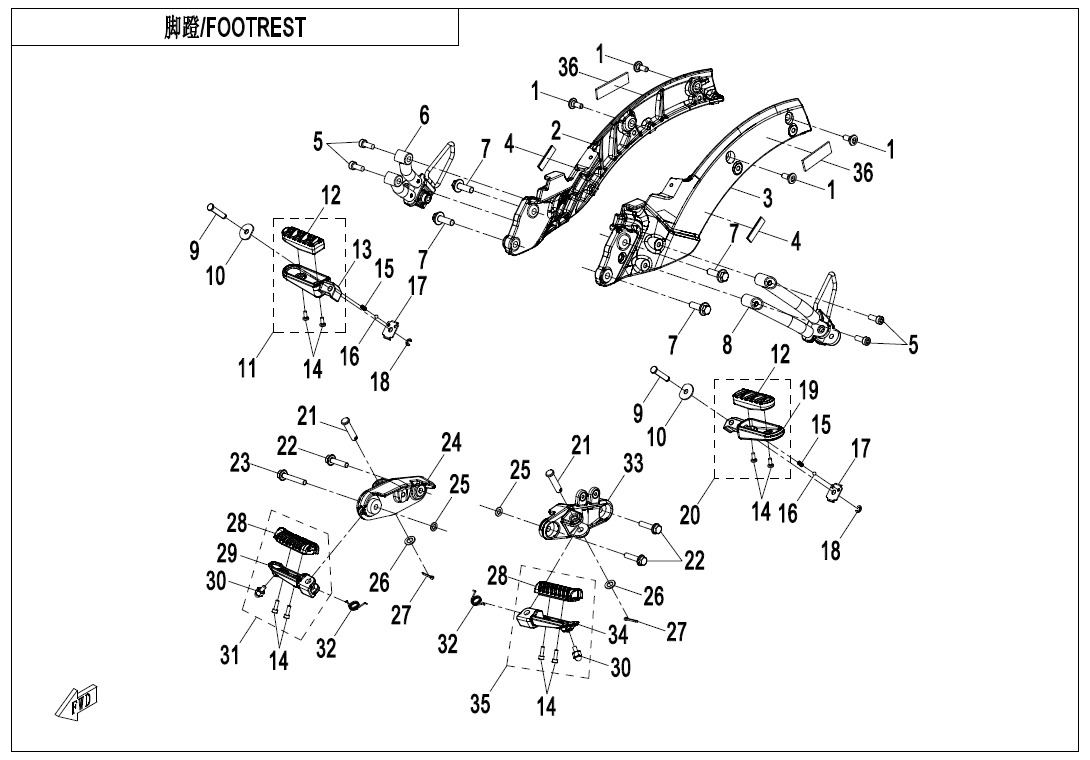 Picture of F14 - FOOTREST