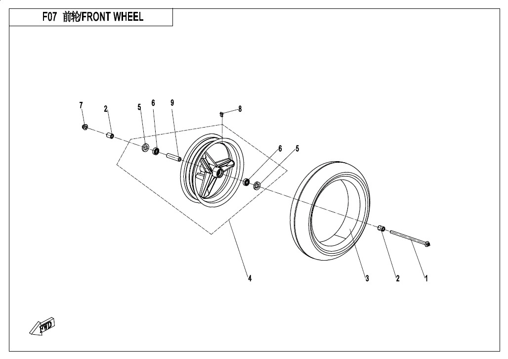 Picture of F07 - FRONT WHEEL