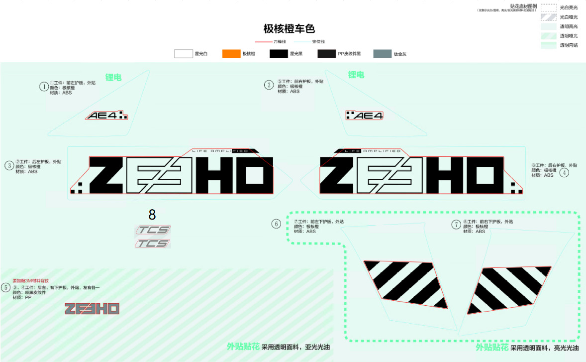 Picture of F19-1-1 - DECAL A ( ZEEHO ORANGE) LOW