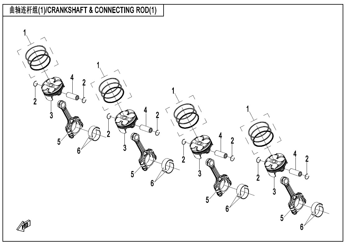 Picture of E04-1 - CRANKSHAFT &CONNECTING ROD 1