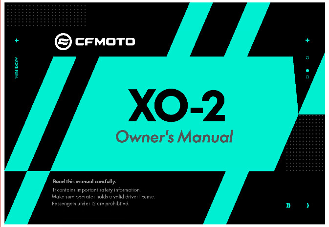 Picture of F38-A - OWNER\'S MANUAL