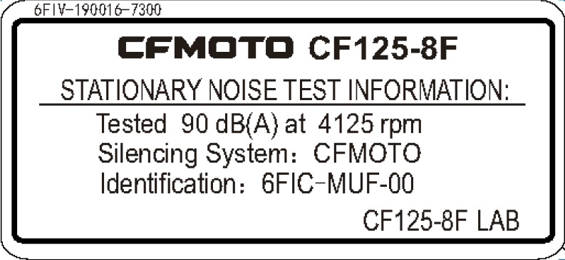 Picture of F19-4 - NOISE LABEL(AUSTRALIA)