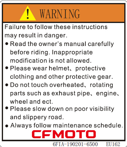 Picture of F19-1 - WARNING LABEL,FUEL TANK