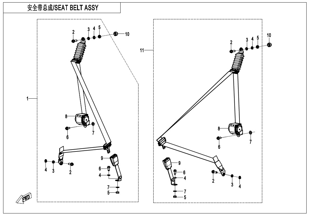 Picture of F34-2 - SEAT BELT ASSY(BACK SEAT)