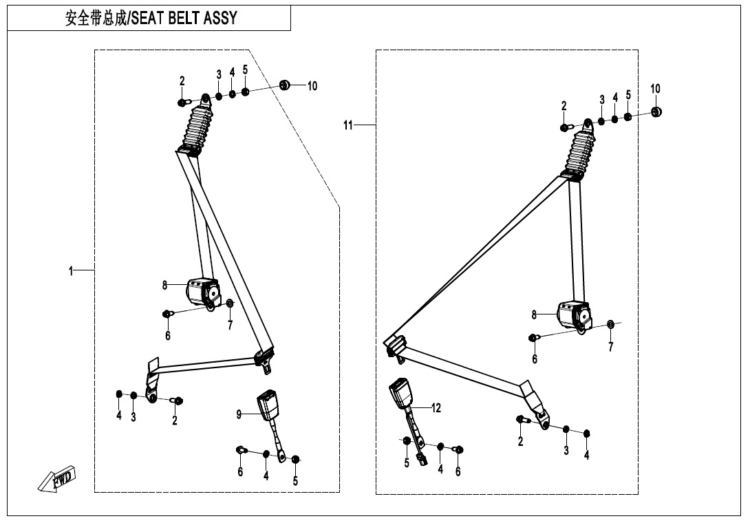 Picture of F34-1 - SEAT BELT ASSY(FRONT SEAT)