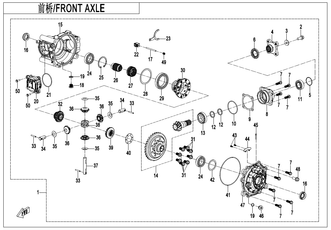 Picture of F31 - FRONT AXLE