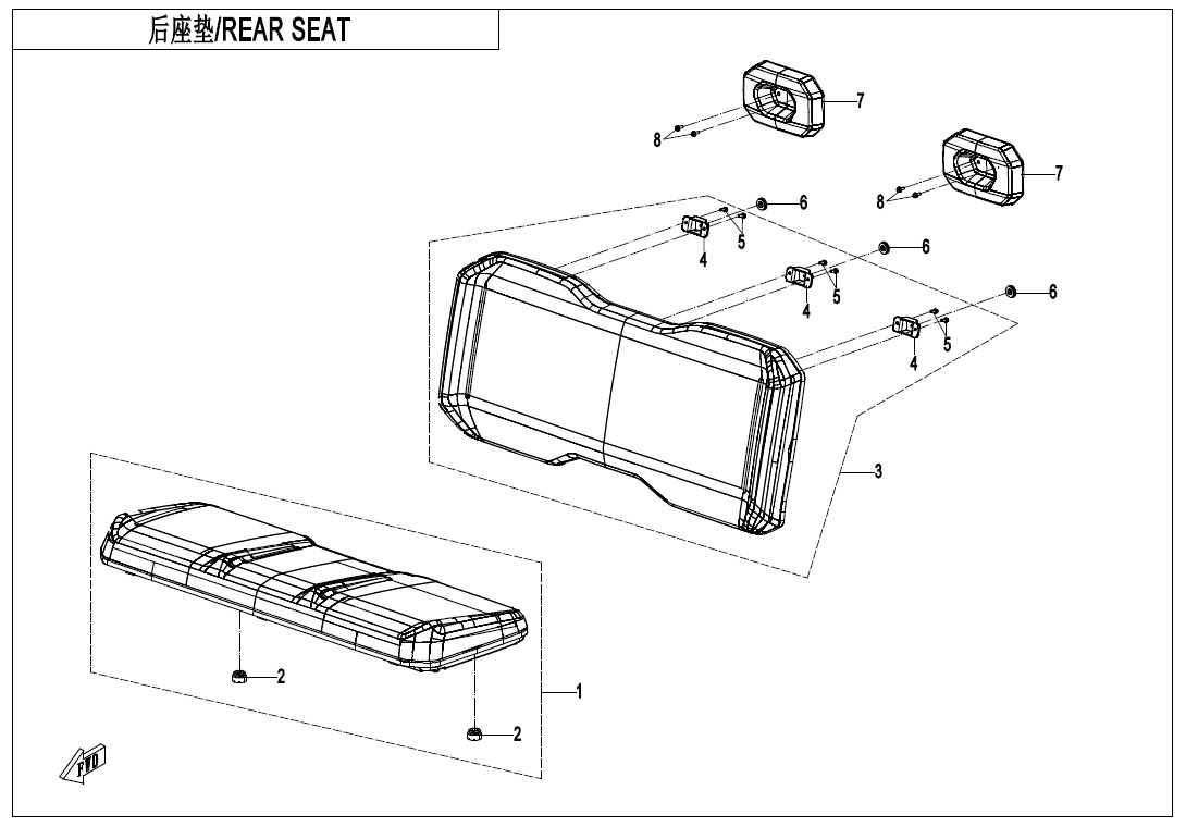 Picture of F13-2 - REAR SEAT