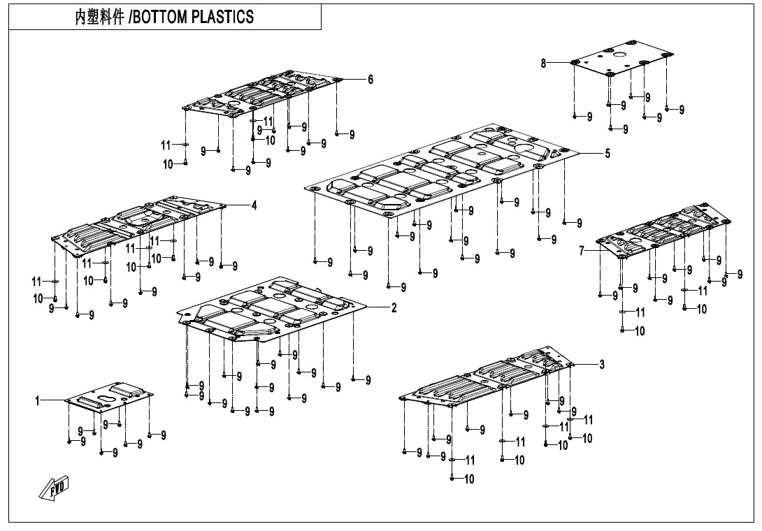 Picture of F04-8-V2 - BOTTOM PLASTICS