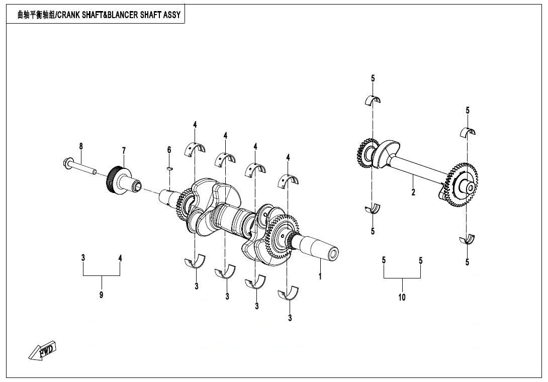 Picture of E04-2-B - CRANK SHAFT@^BLANCER SHAFT ASSY(HIGHLAND)