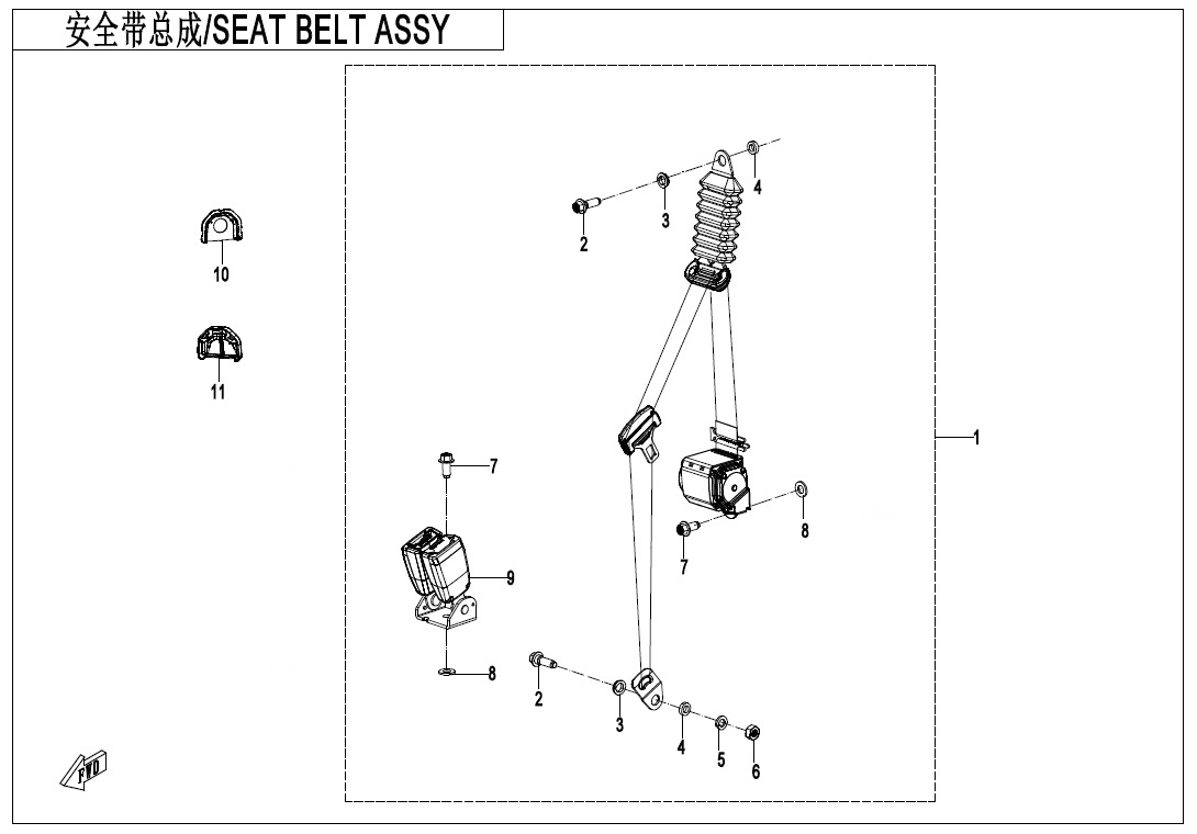 Picture of F34-3 - SEAT BELT ASSY(BACK SEAT)