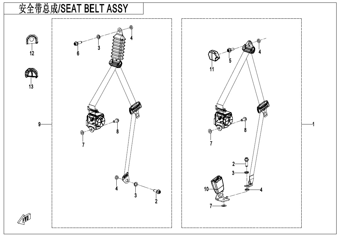 Picture of F34-2 - SEAT BELT ASSY(FRONT SEAT)