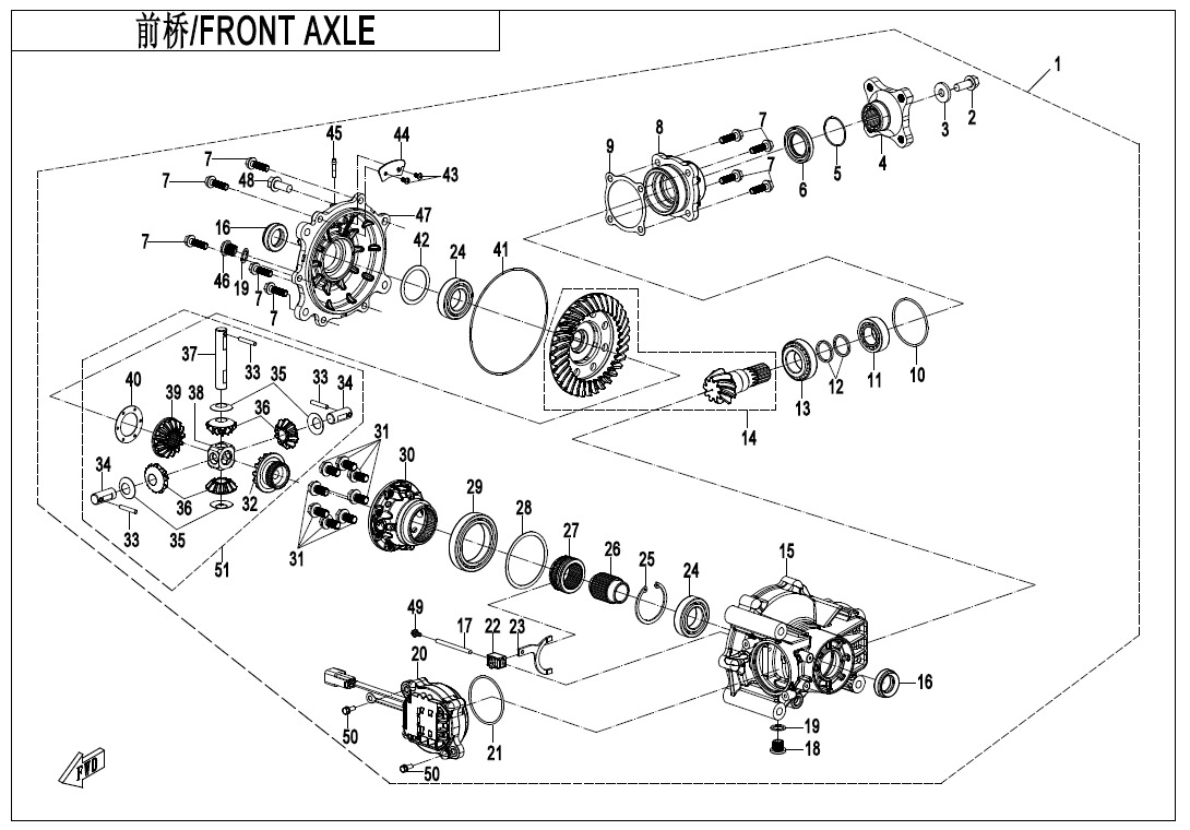 Picture of F31 - FRONT AXLE