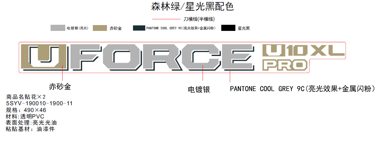 Picture of F19-2-C - DECAL KITS(FOREST GREEN)