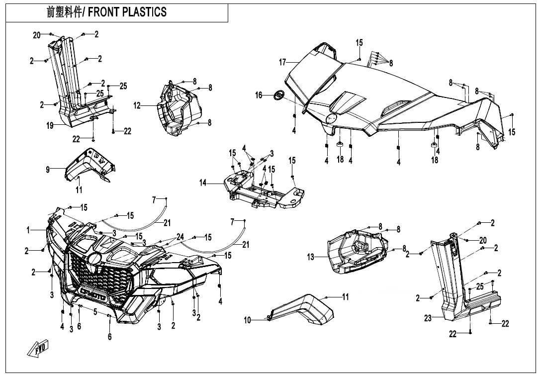 Picture of F04-1 - FRONT PLASTICS