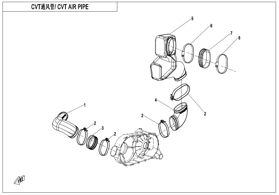 Picture of F00-2 - CVT AIR PIPE@^SIDE COVER