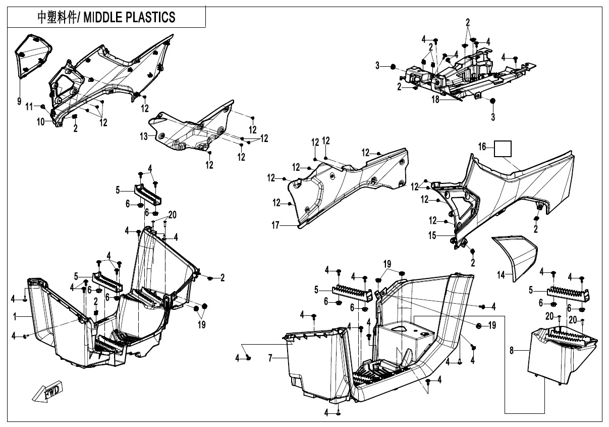 Picture of F04-3-V2 - MIDDLE PLASTICS