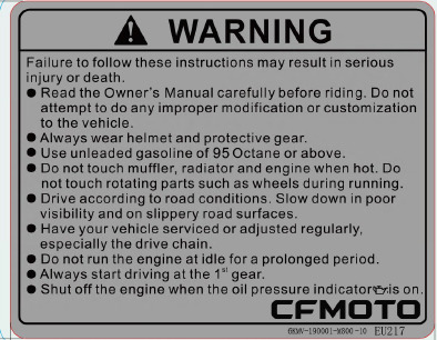 Picture of F19-1 - WARNING DECAL
