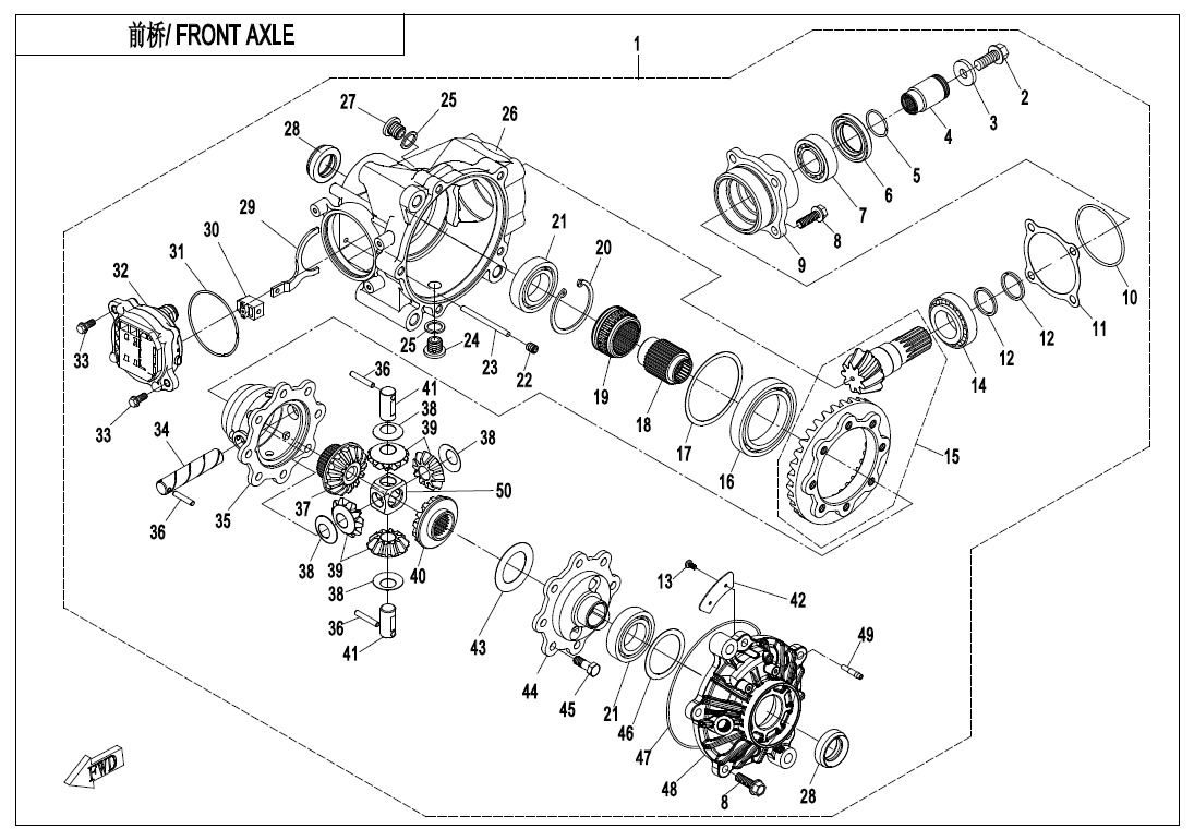 Picture of F31 - FRONT AXLE