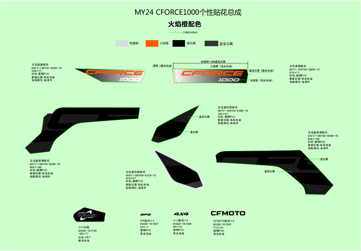Picture of F19-1-G - DECAL,2024,NA(LAVA ORANGE)