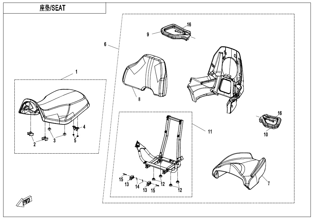 Picture of F13 - SEAT(BLACK AND GRAY)