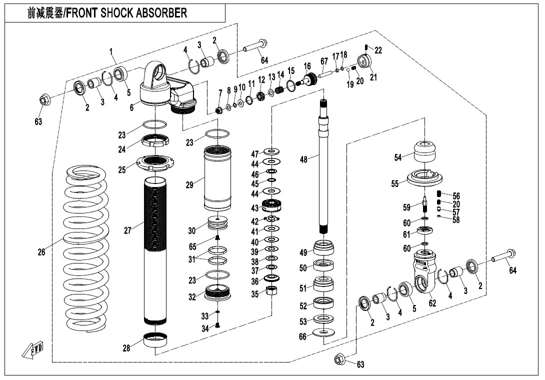 Picture of F05-2-C-V3 - FRONT SHOCK ABSORBER(GAS,RUSSIA)