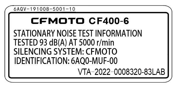 Picture of F19-2 - NOISE DECAL(AUSTRALIA)