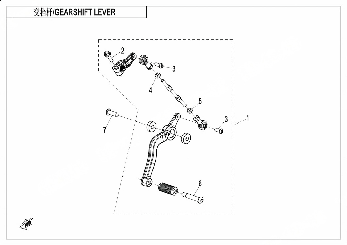 Picture of F03-3 - GEARSHIFT LEVER